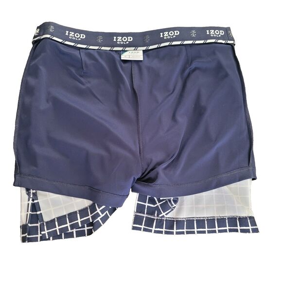 CLEARANCE IZOD Womens Golf Swing Flex Comfort Skort Navy Blue Grid Size 12 - Picture 6 of 7